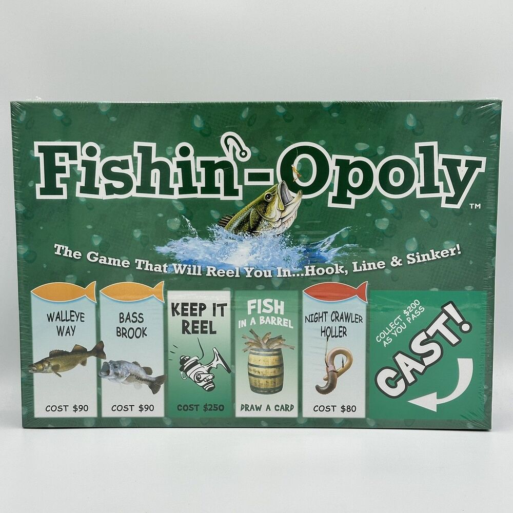 Fishin’-Opoly Monopoly Game BRAND NEW & FACTORY SEALED NIB